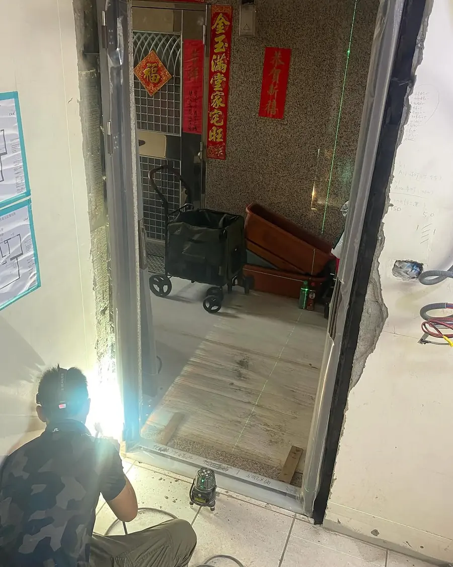 台北市單玄關門安裝施工實績照片 4