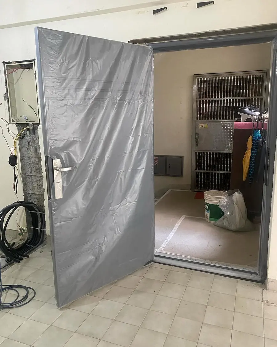 台北市單玄關門安裝施工實績照片 2