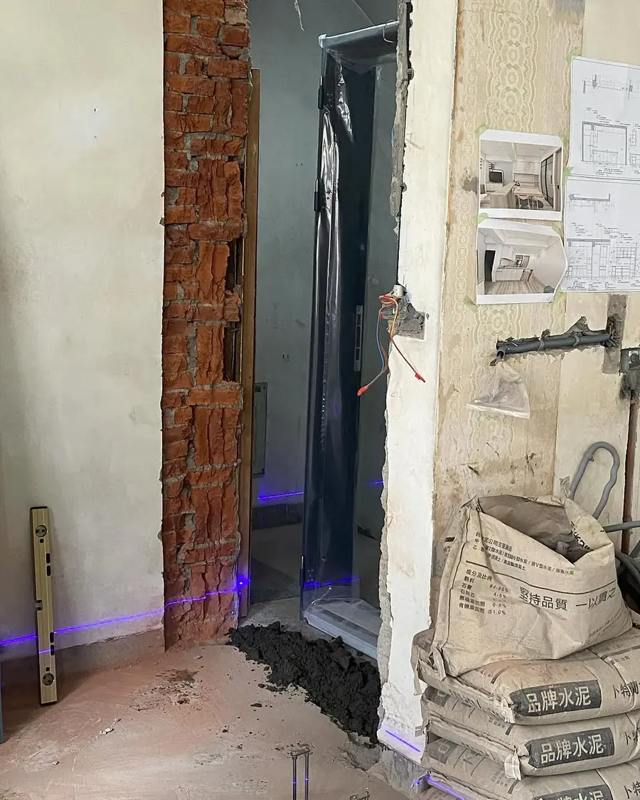 新北市板橋區雙玄關門安裝施工實績照片 8