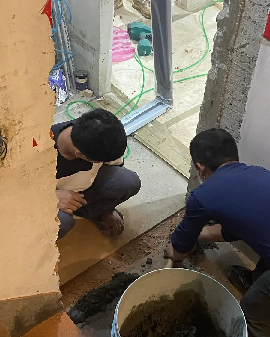 新北市樹林區門中門安裝施工實績照片 5