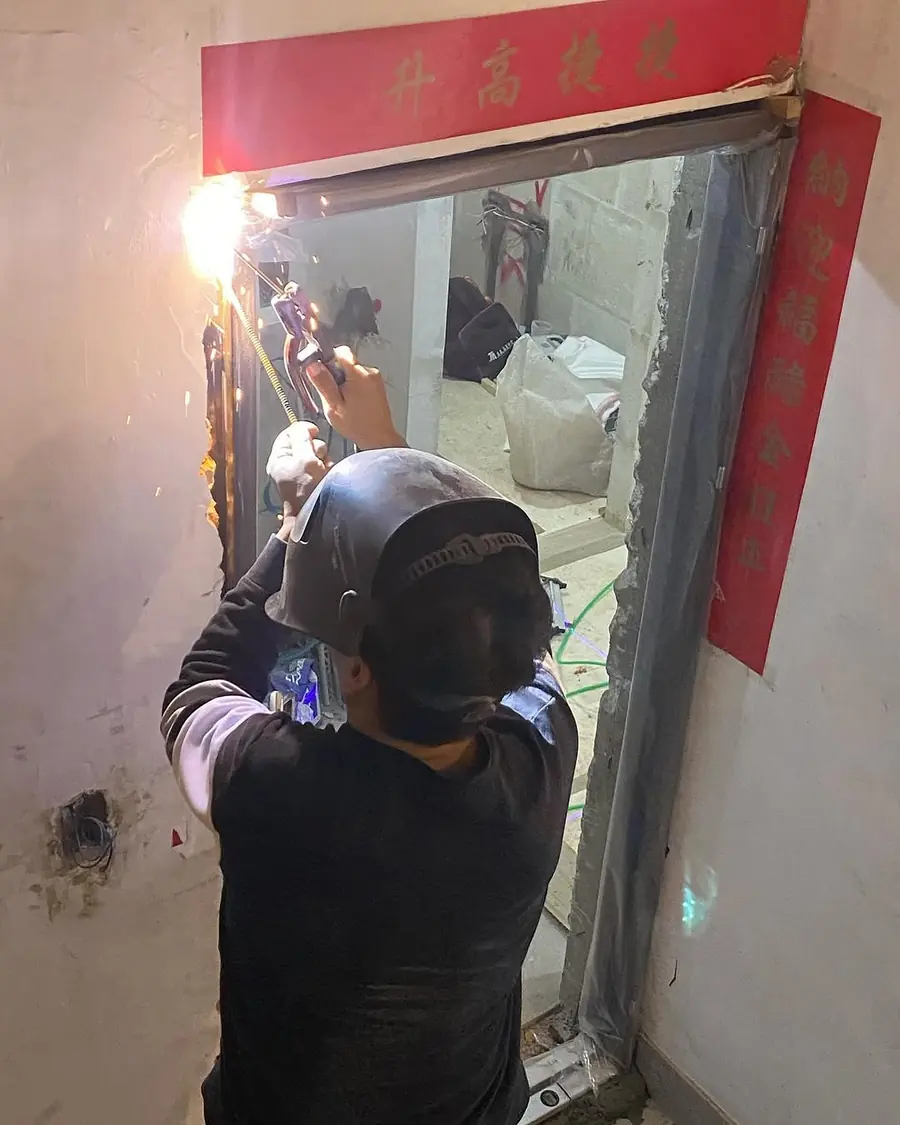 新北市樹林區門中門安裝施工實績照片 8